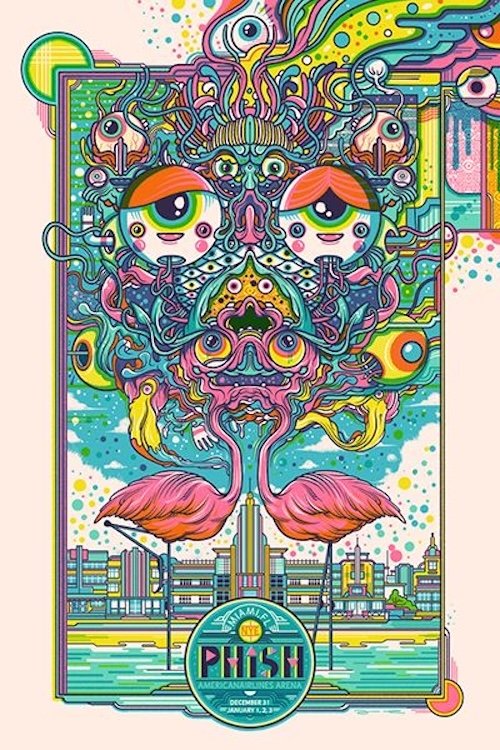 Phish 2014-12-31 American Airlines Arena, Miama, FL poster