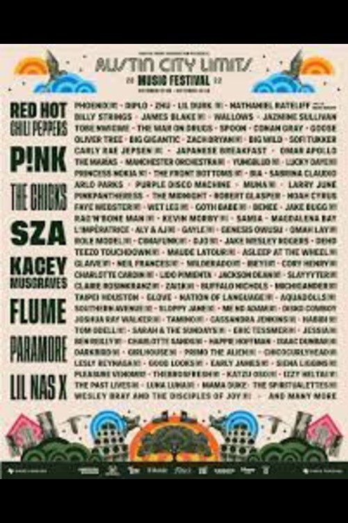 Paramore: Austin City Limits Music Festival 2022 poster